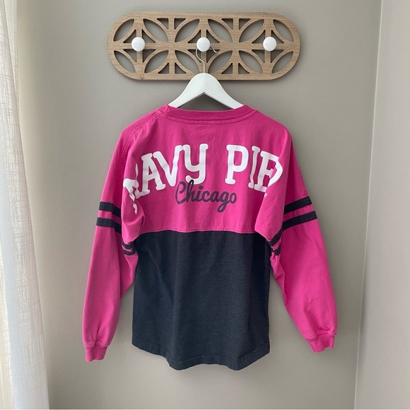 Boxercraft 'Navy Pier Chicago' Jersey Shirt Pink/Gray Sz Small - Picture 5 of 10